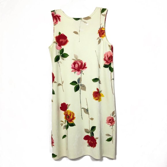 Richard & Co Vtg Handpainted Floral Pullover Shift Dress - Picture 2 of 4